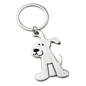 Portachiavi in Metallo Lucido a Forma di Cane, Moschettone alla Moda in Lega con Stampa Offset e UV, Logo Laser per Uso con Chiavi, Senza Scatola - Product Image 1