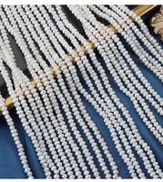 Perles d'eau douce naturelles blanches de 4-5 mm, de forme baroque, à haute brillance, de qualité AA, sans noyau, perles en vrac pour bricolage, longueur 36 cm
