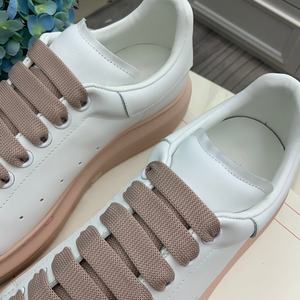 Zapatillas Deportivas de Plataforma Unisex de Diseño de Lujo, Blancas, de Malla, con Cordones, Gruesas, para Caminar, MQqueen - Product Image 6