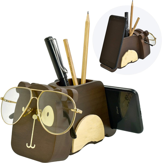 Multi-purpose Glasses Phone Pen and Pen Holder Stationary Desk Organizer Accessories for Home Office Desktop Decoration