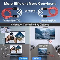 Transmisor y Receptor Inalámbrico HDMI, Extensor HDMI Inalámbrico 50M/165FT 2.4/5GHz para Transmisión de Video/Audio
