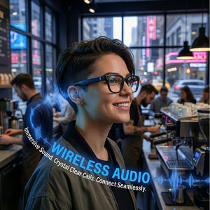 แว่นตาอัจฉริยะ Miccell แปลภาษา AI แบบเรียลไทม์ กล้อง HD 1300W บันทึกภาพแบบ FPV เล่นเพลง โทรออกได้ เหมาะสำหรับการเดินทางและกิจกรรมกลางแจ้ง - Product Image 4