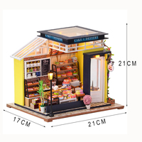 IIECREATE Meilleures ventes de puzzles en bois 3D, boutique de gâteaux, modèle miniature K-1059, jouets artisanaux, maison de poupée, boulangerie