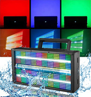 QSE Panneau lumineux LED RVB étanche d'extérieur DMX512 800 LED 5050 3-en-1 Stroboscope IP67 Éclairage architectural pour bâtiments