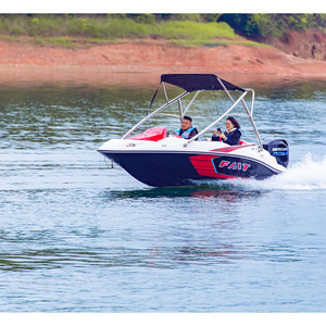 Lancha rápida de fibra de vidrio FAT 4.8M con motor fueraborda Mercury de 60HP a gasolina para recreación - Product Image 5