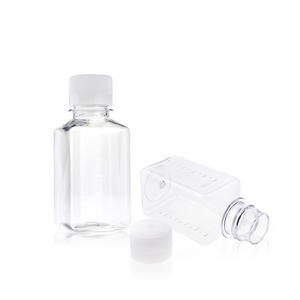 زجاجات بلاستيكية مربعة الشكل PET أو PETG 250 مل 500 مل 1000 مل زجاجات بلاستيكية شفافة للمعمل زجاجة بلاستيكية عازلة صناعية - Product Image 1