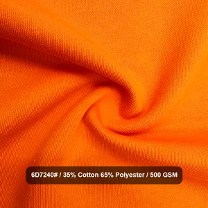Manufacturer 60/40 Polyester/Cotton French Terry Fabric 65 Polyester 35 Cotton Heavyweight Terry Brushed 400gsm 500 Gsm Fabric