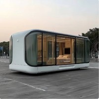 Cabine Capsule Spatiale Modulaire Préfabriquée Moderne de Luxe Écologique à Double Isolation Phonique pour Chambre, Entrepôt et Utilisation Extérieure