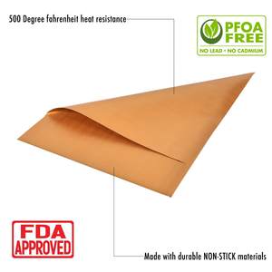 Tapis <span class=keywords><strong>de</strong></span> <span class=keywords><strong>cuisson</strong></span> BBQ en PTFE résistant à la chaleur, antiadhésif, <span class=keywords><strong>réutilisable</strong></span> - Product Image 6