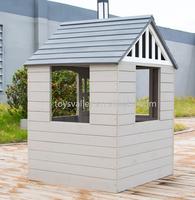 Maisonnette de jeu pour enfants en sapin chinois du Shandong, cabane extérieure en bois monochrome avec jardinière pour les 5-13 ans