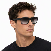 Lunettes de soleil polarisées unisexes à monture rectangulaire en TR90, légères, tendance, pour l'extérieur, protection solaire, cadeau, haute qualité