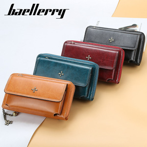 Baellerry Women's Wallet Pu Leather Clutch Bag With Chain Crossbody Phone Bag Solid Color Everyday Use - Product Image 1