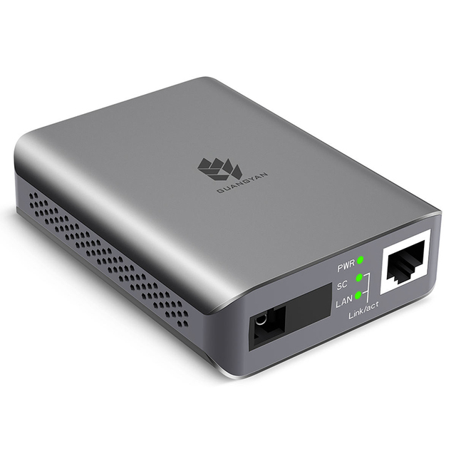 Industrial Gigabit Fiber Media Converter Single Mode Simplex Fiber Optic Transceiver Aluminum Heat Dissipation POE GPRS FTTH