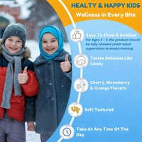 Complément alimentaire multivitaminé pour enfants OEM avec vitamines D3, K2, B12, B6, A, C et zinc