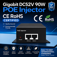 Injecteur PoE++ Gigabit haute puissance 90W (Af/At/Bt) Alimentation PoE pour caméra IP AP