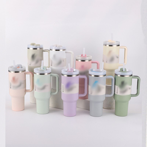 <span class=keywords><strong>Tazza</strong></span> <span class=keywords><strong>di</strong></span> <span class=keywords><strong>caffè</strong></span> in paglia per auto in acciaio inossidabile da 40oz <span class=keywords><strong>tazza</strong></span> antigoccia a doppia parete con coperchio della maniglia - Product Image 2