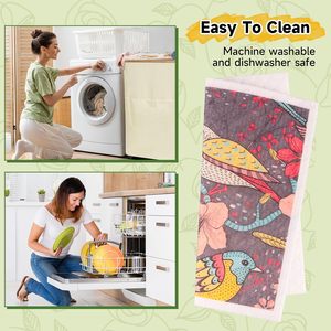 Paños de Cocina Suecos Lavables, Paños de Celulosa Reutilizables, Toallas de Papel Absorbentes, Esponjas para Limpiar Platos, Paños de Cocina - Product Image 5