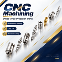 Pièces tournées CNC de type suisse personnalisées, composants de précision en acier inoxydable, service d'usinage OEM
