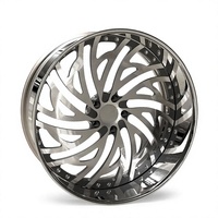 Jantes forgées sur mesure 5x112 5x114.3 5x115 5x120 de 18, 20, 22, 24, 26 pouces, à profil profond, chromées, pour berlines et SUV de luxe