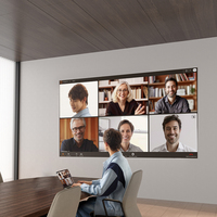 Tableau blanc interactif intelligent tout-en-un 65 pouces 4K UHD à double système d'exploitation, écran tactile capacitif, panneau plat numérique pour bureau