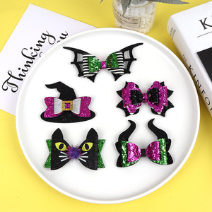 Accessoire de chaussure Mary Jane personnalisé de 12 cm, accessoire araignée chauve-souris nœud papillon pour Halloween, décoration de fête, accessoire pince à cheveux chapeau de sorcière - Product Image 4