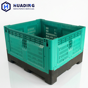 HUADING Conteneur de stockage pliable en HDPE robuste Grand support de <span class=keywords><strong>palette</strong></span> pliable logistique Équipement de stockage de cargaison pliable - Product Image 1