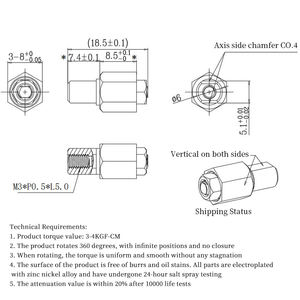 <span class=keywords><strong>Cerniere</strong></span> <span class=keywords><strong>per</strong></span> Lampada da Scrivania LED <span class=keywords><strong>in</strong></span> Lega di <span class=keywords><strong>Alluminio</strong></span> Durevole, Cerniera di Precisione Personalizzata con Coppia Regolabile, Silenziosa e Rotante <span class=keywords><strong>per</strong></span> Illuminazione da Ufficio - Product Image 4