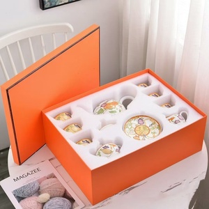 Ensemble de vaisselle en céramique écologique, kit de tasses en porcelaine moderne avec motifs de fruits jaunes pour hôtels et services - Product Image 6