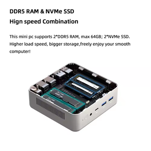 คอมพิวเตอร์ตั้งโต๊ะขนาดเล็ก AMD Ryzen 5 6600H พร้อมการ์ดจอ Radeon 6 Core 12 Threads, แรม DDR5 16GB, ฮาร์ดดิสก์ NVMe SSD 512GB, พอร์ต LAN 2*2.5G และพอร์ต DP - Product Image 4