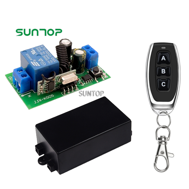 433MHz Rf Universal Wireless Remote Control AC 110V 220V 10Amp 2200W 1CH Relay Receiver and Lighting Switch for Bulb Lamp Device