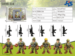 ชุดฟิกเกอร์แอ็กชันทหารหลากสี4สี3นิ้ว-2ชุดมาพร้อมกับชุดของเล่นทหารสำหรับเด็กอายุ3 + - Product Image 2
