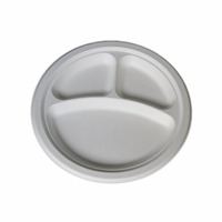 Assiettes de camping rectangulaires jetables en plastique biodégradable et compostable, certifiées BPI, personnalisables en taille et forme, multi-compartiments