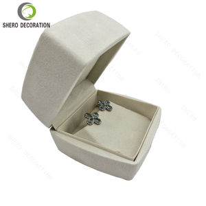 Boîte à bijoux en velours suédé en gros pour bracelet, collier, pendentif, boucles d'oreilles, emballage, logo personnalisé, style de matériau pour l'affichage - Product Image 6