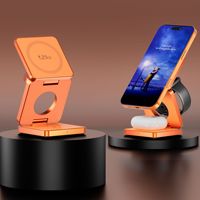 Pengisi Daya Nirkabel Lipat Qi2.2 25W untuk iPhone Seri 16/17, Ponsel Lain, Earphone, dan Jam Tangan Pengisian Cepat