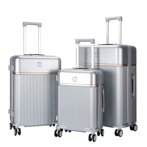 Sample OEM/ODM Discount PC Travel Bags Double Zipper High Quality Travel <b>Suitcase</b> 20 24 28 Inch Women PC Luggage Set - Product Image 1