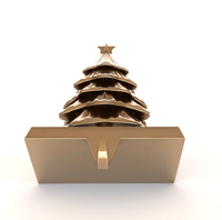 Aangepaste Polyresin Souvenir Boom Kerstsok Hanger