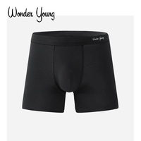 Boxers longs en coton pour hommes, anti-frottement, séchage rapide, respirants, antibactériens, sous-vêtements de sport avec ceinture élastique