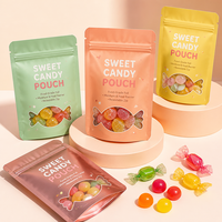 Sachets personnalisés en aluminium alimentaire refermables avec fermeture éclair pour bonbons, bâtonnets de sucettes et pain