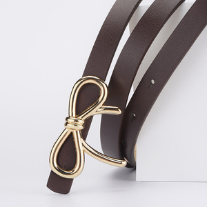 Cintura in pelle sintetica aderente di alta qualità con fibbia decorativa in lega con fiocco nuovo stile Business per la collocazione dell'<span class=keywords><strong>abbigliamento</strong></span> - Product Image 3