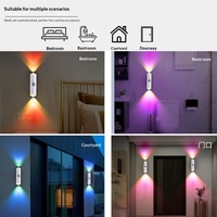 Veilleuse LED intelligente à détection de mouvement corporel, fixation magnétique sans perçage, design moderne, batterie rechargeable, œil de chat mural