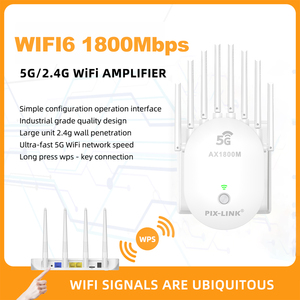 Extensor de Rango Wi-Fi6 PIX-LINK AX1800, Extensor de <span class=keywords><strong>Señal</strong></span> <span class=keywords><strong>WiFi</strong></span> con 8 Antenas, Amplificador <span class=keywords><strong>WiFi</strong></span> de Doble Banda con Puerto Gigabit Ethernet - Product Image 6