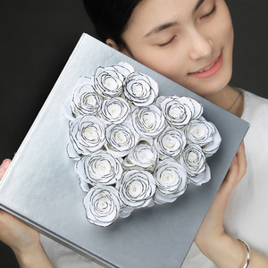 Boîte Cœur Sacré Fleurs <span class=keywords><strong>Éternel</strong></span>les Cadeau Fête des Enseignants Vente en Gros Rose <span class=keywords><strong>Éternel</strong></span>le Souvenir Anniversaire en Forme <span class=keywords><strong>de</strong></span> Cœur Bouquet Inaltérable - Product Image 1