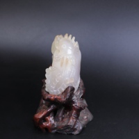 Sculpture en agate sculptée à la main, figurine décorative en pierre, ornement de bureau, cadeau, objet d'art