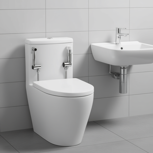 Pulvérisateur de bidet portatif en acier inoxydable, à fixer au mur, pour le nettoyage des couches en tissu, design minimaliste, installation facile - Product Image 2