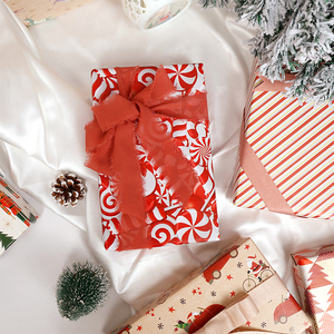 Hot Selling Custom 80g <b>Christmas</b> Flower Tissue New Year Party Gift Wrap <b>Paper</b> <b>Roll</b> for Packaging <b>Wrapping</b> <b>Paper</b> - Product Image 3