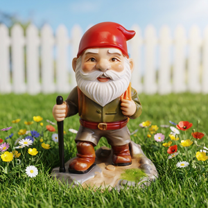 Diseños Personalizados, Ecológicos, Impermeables, Pintados a Mano, <span class=keywords><strong>Estatua</strong></span> <span class=keywords><strong>de</strong></span> Gnomo <span class=keywords><strong>de</strong></span> Jardín <span class=keywords><strong>de</strong></span> Resina, Adorno para Césped Exterior, Figura <span class=keywords><strong>de</strong></span> Enano Nórdico para Senderismo - Product Image 1