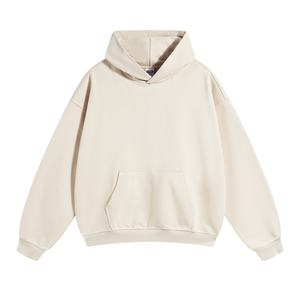 Sweat à capuche oversize pour homme en coton molletonné 430G, broderie de logo personnalisée, style streetwear décontracté - Product Image 2