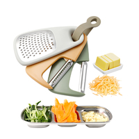 Ensemble de 3 éplucheurs à légumes multifonctionnels, râpe de cuisine, trancheuse julienne, lame en acier inoxydable, poignée antidérapante, gadgets de cuisine