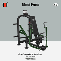 Appareil de musculation pectorale en acier inclinable avec fonctions de sécurité, coussin réglable et pochettes à poids à cadre ouvert pour centres de fitness commerciaux