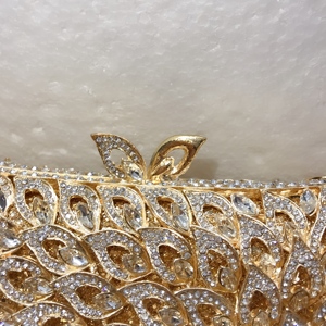 Borsa da Sera di Lusso di Alta Qualità con Cristalli Scintillanti, Forma Quadrata, Pochette da Donna in Oro e <span class=keywords><strong>Argento</strong></span> - Product Image 6